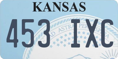 KS license plate 453IXC