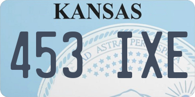 KS license plate 453IXE