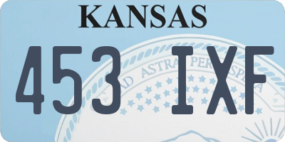 KS license plate 453IXF