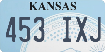 KS license plate 453IXJ