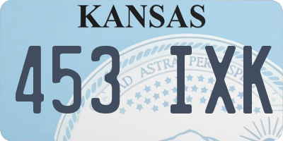 KS license plate 453IXK