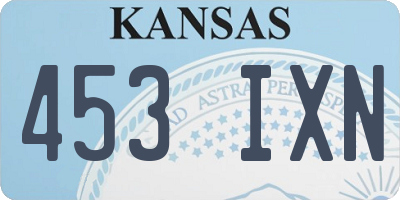 KS license plate 453IXN