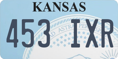 KS license plate 453IXR