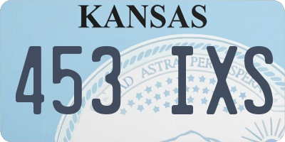 KS license plate 453IXS
