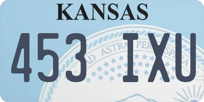 KS license plate 453IXU
