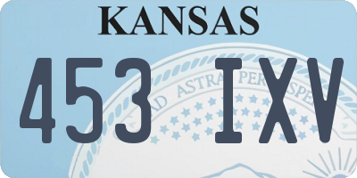 KS license plate 453IXV