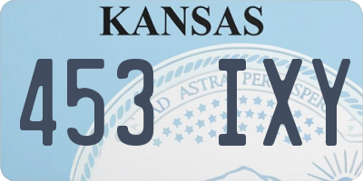 KS license plate 453IXY