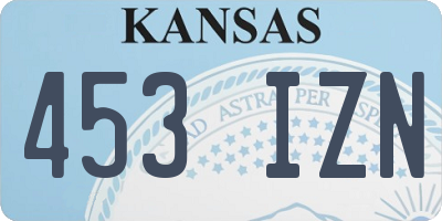 KS license plate 453IZN