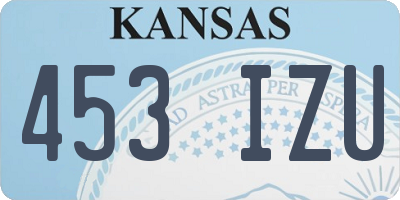 KS license plate 453IZU