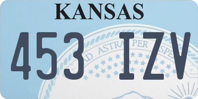 KS license plate 453IZV