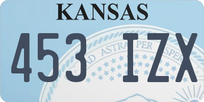 KS license plate 453IZX