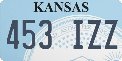 KS license plate 453IZZ