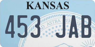 KS license plate 453JAB