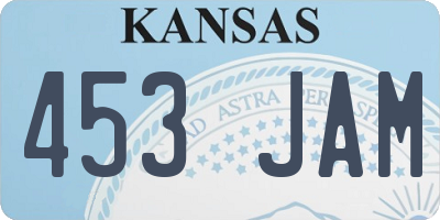 KS license plate 453JAM
