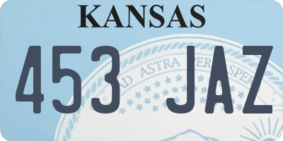 KS license plate 453JAZ