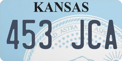 KS license plate 453JCA