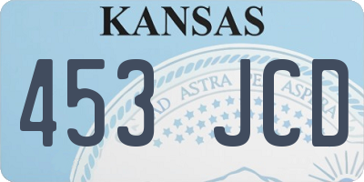 KS license plate 453JCD