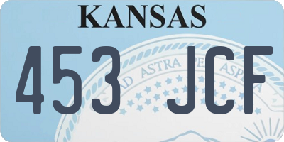 KS license plate 453JCF