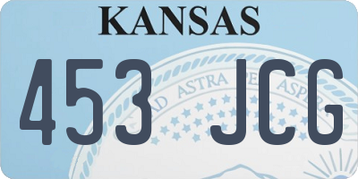 KS license plate 453JCG