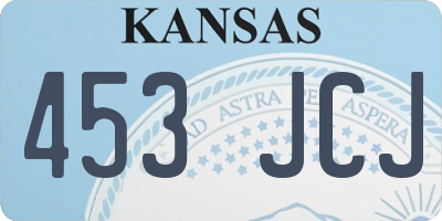 KS license plate 453JCJ