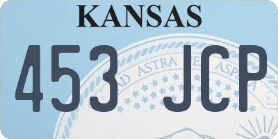 KS license plate 453JCP