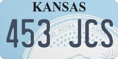 KS license plate 453JCS