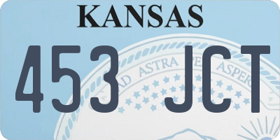 KS license plate 453JCT