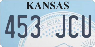 KS license plate 453JCU