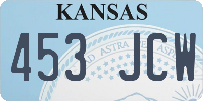 KS license plate 453JCW
