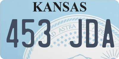 KS license plate 453JDA