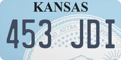KS license plate 453JDI