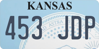 KS license plate 453JDP
