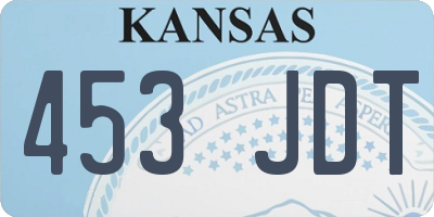 KS license plate 453JDT