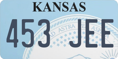 KS license plate 453JEE