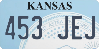 KS license plate 453JEJ