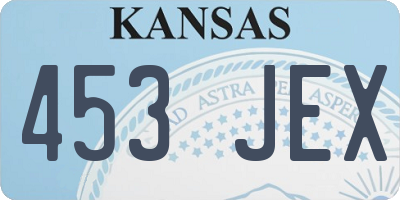 KS license plate 453JEX