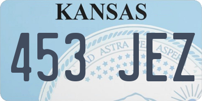 KS license plate 453JEZ