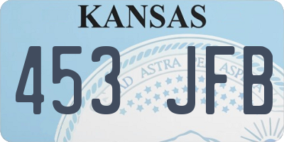 KS license plate 453JFB