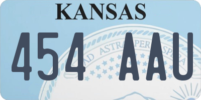 KS license plate 454AAU