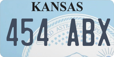 KS license plate 454ABX
