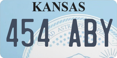 KS license plate 454ABY