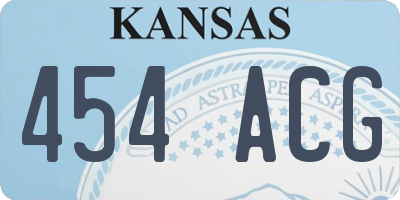 KS license plate 454ACG