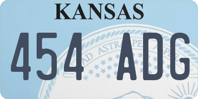 KS license plate 454ADG