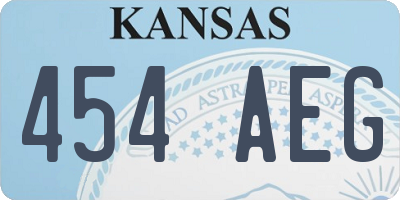 KS license plate 454AEG