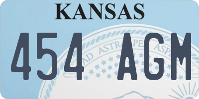 KS license plate 454AGM