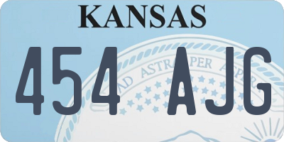 KS license plate 454AJG