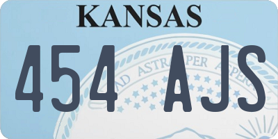 KS license plate 454AJS