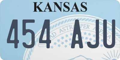 KS license plate 454AJU