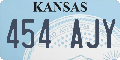KS license plate 454AJY