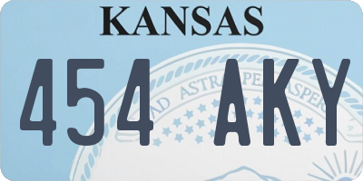 KS license plate 454AKY